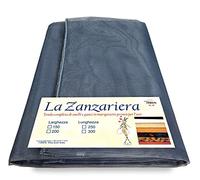 Tex family Tenda Rete zanzariera Marquisette da Esterno piombata in 8 Misure Diverse Unito Grigio - Cm. 200 x 250