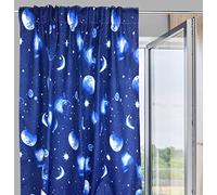 Tex family Tenda tendaggio confezionata Made in Italy cm. 140x280 per tutti i tipi di bastone e binari Luna LUNARE Pianeti Blu