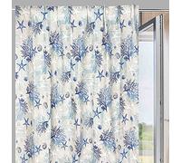 Tex family Tenda tendaggio confezionata Made in Italy cm. 150X280 per Tutti i Tipi di Bastone e binari Coralli Blu