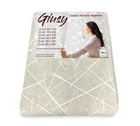 Tex family Tendina Giusy Beige - Coppia Tende Vetro Moderne Semitrasparenti Effetto Bouclè in Poliestere - Coppia (2 Teli) CM. 80X150