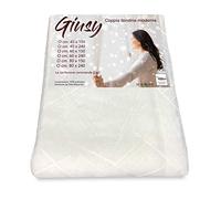 Coppia Tendina Vetro Moderna Larga 45 o 60 o 80 GIUSY Bianco (Coppia (2 Teli) CM. 45x240)