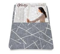 Tex family Tendina Giusy Grigio - Coppia Tende Vetro Moderne Semitrasparenti Effetto Bouclè in Poliestere - COPPIA (2 TELI) CM. 70X240