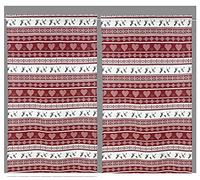 Tex family Tendina Vetro Moderna Larga 45 o 60 o 80 CERVINO Rosso Made in Italy - 1 Telo cm. 80x150
