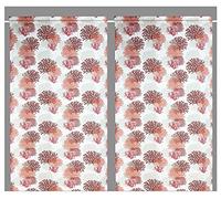 Tex family Tendina Vetro Moderna Larga 45 o 60 o 80 Coralli Rosso Misto Lino Made in Italy - 1 Telo cm. 60x240