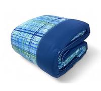 Tex family Trapunta Invernale Tirolese Texture Blu - Piumone Caldo Microfibra Anallergica 300gr - Made in Italy - Cm. 220x260