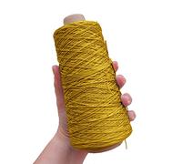 TEX TEX = Cono di Cuquillo. Filo per Tricot e Uncinetto. Composizione Rayon 100%. 1 Cono da 200 gr e 600 mt - (Oro)