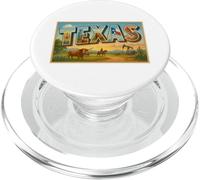 Texas 50s Vintage Retro Viaggi Souvenir Poster Art Graphic PopSockets PopGrip per MagSafe