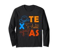 Texas Amante Uomini BBQ Texas Souvenir Cowboy Texas Maglia a Manica