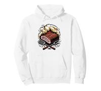 Texas BBQ Pitmaster Apron Vintage Badge Smoke Fire Art Felpa con Cappuccio
