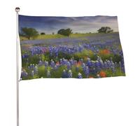 Texas Bluebonnets - Bandiera decorativa da giardino, 119,4 x 177,8 cm, stampa su entrambi i lati, non sbiadisce, con occhielli in ottone, sfondo fotografico da appendere, per interni ed esterni