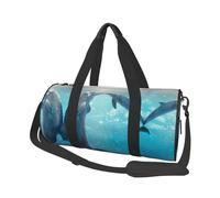 Texas Bluebonnets - Borsa da viaggio con stampa paesaggistica, per sport, palestra, sport, sport, allenamento, borsa rotonda per yoga, Inverno il delfino, Taglia unica