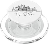 Texas, casa, orizzonte, nero, -, mano, disegnato, viaggio, arte, souvenir PopSockets PopGrip per MagSafe