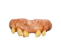 Texas Chainsaw Massacre 2 Costume Adulto Leatherface In Pelle Con Denti
