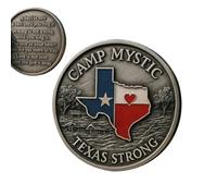 Texas Challenge Coin, Commemorative Souvenir Token, Double-Sided Metal Keepsake With State Emblem, Pocket-Sized Coin Adults Men Women Friends Family Seniors Patriotic Gift For Display