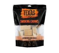 TEXAS CLUB - Chunk OAK per Affumicatori e Barbecue, Legno di Quercia per Affumicare, Legno per Affumicare, Qualità Premium, 1 kg