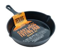 TEXAS CLUB Padella in ghisa con manico - Padella in metallo per friggere tutti i tipi di griglie, forni, forni - Ø20 cm