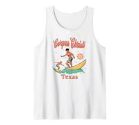 Texas Corpus Christi TX Surfer Surf Molo di Pesca Canotta