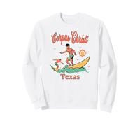 Texas Corpus Christi TX Surfer Surf Molo di Pesca Felpa