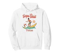 Texas Corpus Christi TX Surfer Surf Molo di Pesca Felpa con Cappuccio