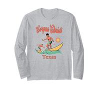 Texas Corpus Christi TX Surfer Surf Molo di Pesca Maglia a Manica