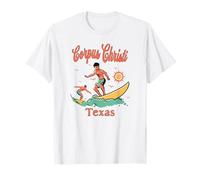Texas Corpus Christi TX Surfer Surf Molo di Pesca Maglietta