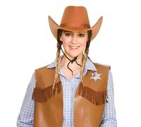 Texas Cowboy Wild West Rodeo Donna Uomo Accessorio Vestito Cappello Nuovo