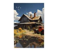 Texas Farm Tractor Picture puzzle. Puzzle in legno per adulti e bambini, decorazioni impegnative puzzle