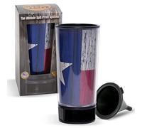 Texas Flag Spit Bud Portable Spittoon with Can Opener: The Ultimate Spill-Proof Spitter by Spitbud by Spit Bud