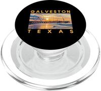 Texas galveston spiaggia molo parco divertimenti skyline nel tramonto PopSockets PopGrip per MagSafe