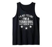 Texas Girl Humor Design Forte e Orgoglioso Spirito del Sud Canotta