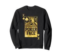 Texas Hold’em Poker Face Card King Spade Casino Felpa