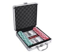 Texas Hold’em Poker Set - Casinos Style Pokers Chips for Professional Play, Blackjack Entertainment with Aluminium Case Function, Set di poker per Card Club, Home Game Night