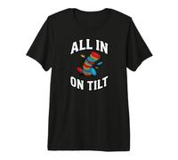 Texas Holdem Poker Player all in On Tilt Maglietta Premium