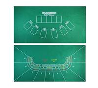 Texas Hold'em Poker Premium Premium Layout 25.4 "X 74.8" Baccarat Poker Set Poker Texas Hold'em Panno da Tavolo Panno da Tavolo Fietro Feelt Board Ploth (Giochi di Calcio)
