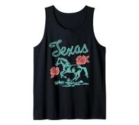Texas Horse And Roses Vintage Western Canotta