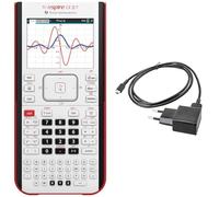TEXAS INSTRUMENTS Calcolatrice grafica TI-Nspire CX II-T - 5808840 & NETZTEIL, Alimentatore di rete/caricatore TI-Nspire, Nero