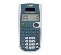 Texas Instruments TI-30XS MultiView Pocket - Calcolatrice con tasca, calcolatrice scientifica, 16 cifre, 4 linee, batteria/solare, blu, bianco