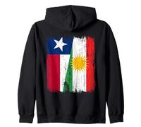 Texas Kurdistan Half Flag Texan Kurdo Jersey Felpa con Cappuccio