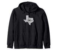 Texas - Maglietta con Mappa Home Is Where The Heart Is Distressed Felpa con Cappuccio