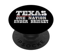 Texas One Nation Under Brisket BBQ - Divertente Texas BBQ PopSockets PopGrip Adesivo