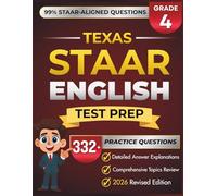 Texas STAAR Grade 4 Math: Complete Grade 4 Math Review with 5 Full-Length Practice Tests, 350+ STAAR-Questions, and Detailed Answer Explanations