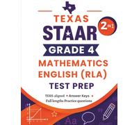 Texas STAAR Test Prep Grade 4: Complete Mathematics and English Reading Language Arts Practice workbook for 4th grade