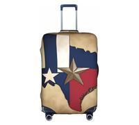 Texas State Flag Map Print Travel Elastic Valigie Bagaglio Cover Protector Lavabile e Antigraffio, bianco, X-Large
