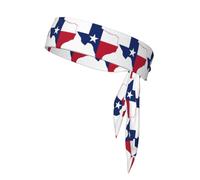 Texas State Flag Map Sport Head Tie Beach Summer Tropical regolabile antiscivolo traspirante per correre Ninja Head Band