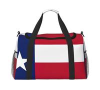 Texas State Flag Print Weekender Pernottamento Carry On Bag Duffel Bag per Viaggio Donne Uomini Palestra Bagagli Borsa Carry on, Nero , Taglia unica