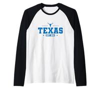 Texas Stato d'America Paese di Stati Uniti Maglia con Maniche Raglan