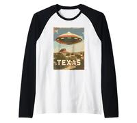 Texas UFO Desert Adventure Extraterrestre Maglia con Maniche Raglan