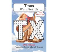 Texas Word Search: 50+ Word Search Puzzles with Easy to Read Print about TX History, Landmarks, Culture, Foods, and More...Gift for Vacations, Holidays, Screen Free Time