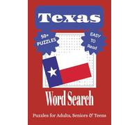 Texas Word Search Puzzle Book: Word Searches with Easy to Read Print about Texas, Cities, History, Attractions and More | 6x9 inches, 110 pages, 50+ Puzzles…Gifts for Vacations, Holidays, and Leisure.