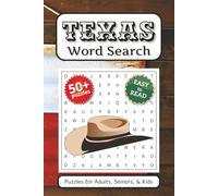 Texas Word Search Puzzle Book: Word Searches with Easy to Read Print about Texas, Cowboys, West and More | 6x9 inches, 110 pages | 50+ Puzzles … Gifts for Vacations, Holidays and Relaxing